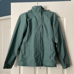 Eddie Bauer Small (S) Rain Jacket Windbreaker Blue Green